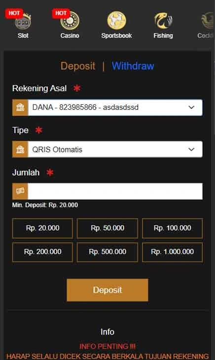 cara deposit Pc777 Slot Mode Wow